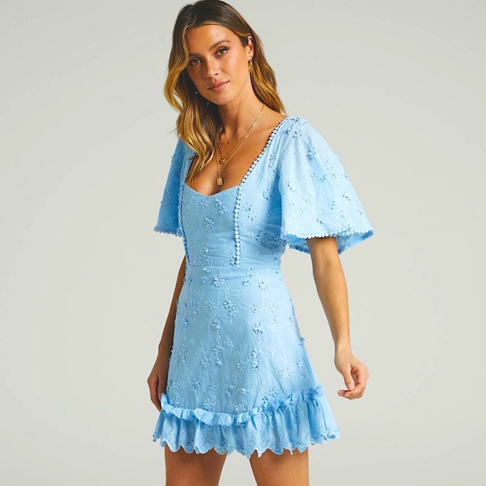 Showpo FANCY A SPRITZ DRESS POWDER BLUE